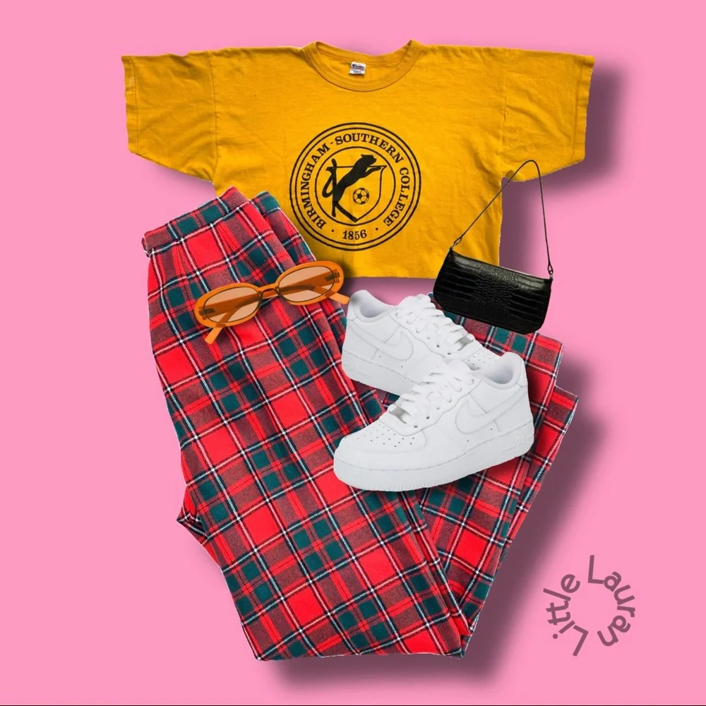 Vintage Champion Soccer Spell Out Yellow And Black Crop Top T-shirt Women’s L/XL - Picture 3 of 10